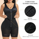 YIANNA Overbust Fajas Colombianas Moldeadoras Shapewear for Women Tummy Control Full Body Shaper Girdles Post Surgery Compression Garment,YA7366-Black-L