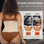 FeelinGirl Corset Perspiring Workout Waist Trainer Corset Trimmer Belt for Women Belly Band Body Shaper Skin M
