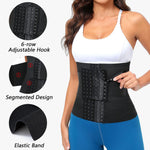 GainKee Waist Trainer Cincher for Women Corset Shapewear with Hooks Faja Colombiana Tummy Control Underbust Body Shaper Black S