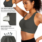 AENLLEY Padded Racerback Sports Bras for Women - Breathable Medium Support for Yoga Gym Workout Fitness
