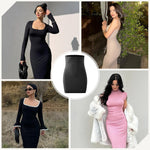 ONEW Shapewear Slips For Under Dress Half Slip Dress Tummy Control Seamless Slip Skirt Body Shaper For Women,Black,Small