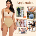2 Pack Thong Shapewear Waist Cincher Girdle Tummy Control Panties Body Shaper Underwear for Women Seamless Panty