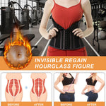GainKee Waist Trainer Corset for Women Tummy Control Shapewear Workout Sweat Band Slimmer Belly Belt Weight Loss Sports Girdle Black