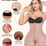 Sonryse TR211BF Colombian Butt Lifter Shapewear for Women Fajas Stage 1 Colombianas Post Surgery Reductoras y Moldeadoras para Mujer Cocoa S