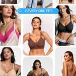 OEAK Bralettes for Women with Support Comfortable Wireless Bras Seamless Bralette No Underwire Bra Cute Everyday Tshirt Bras Chocolate L