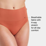 SPANX SPANXshape Everyday Shaping Brief - Core Control Shapewear Underwear - Invisible Under Clothes - Seamless Design - Sedona - Medium