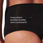 SPANX SPANXshape ExtraOrdinary Thong - Sculpting with Compression - Women's Shapewear Underwear - Recycled Nylon Fabric Blend - Very Black - Medium