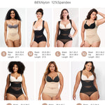BRABIC Mesh Shapewear Bodysuit Tummy Control for Women Plus Size Faja Body Shaper Bodysuit Butt Lifter(Beige,Large)