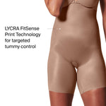 SPANX SPANXshape Invisible High-Waisted Mid-Thigh Shorts - Regular - Cafe Au Lait - Medium