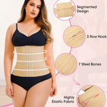 Nebility Waist Trainer for Women Tummy Control Shapewear Segmented Body Shaper Workout Girdle Cincher Postpartum Recovery Belt (XXX-Large, Beige)