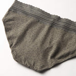 Warner's womens Blissful Benefits No Muffin Cotton Stretch Lace Multipack Hipster Panties, Stone Crystal Web/Platinum/Black, Medium US