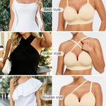 FeelinGirl Wireless Supportive Bra for Women, Seamless Comfort Bralettes No Underwire Full Coverage Everyday Bras Skin