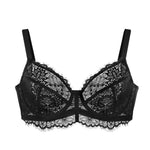 HSIA Minimizer Bra for Women - Plus Size Lace Full Coverage Womans Bra Unlined Underwire Bra for Heavy Breast Black