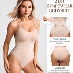 BRABIC Tummy Control Shapewear for Women Seamless Shapewear Bodysuit Body Shaper Waist Trainer Body Suit(Beige, Large)