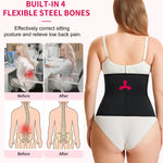 Gotoly Waist Trainer for Women Zipper Corset Shapewear Tummy Control Faja Body Shaper Waist Cincher Workout Girdle(Black,3X-Large)