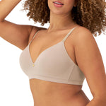 Maidenform Women's Wireless T-Shirt Bra, Everyday Luxe T-Shirt Bra, Wireless Convertible Bra Evening Blush