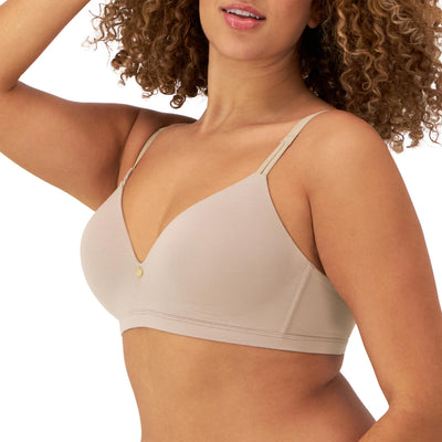 Maidenform Women's Wireless T-Shirt Bra, Everyday Luxe T-Shirt Bra, Wireless Convertible Bra Evening Blush