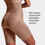 SPANX SPANXshape Invisible High-Waisted Mid-Thigh Shorts - Regular - Cafe Au Lait - Medium