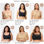 BRABIC Compression Bra Post Surgery - Mastectomy Bras for Women Front Closure with Removable Breast Support Band (Beige,Large)