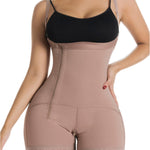 Sonryse 050ZL Postpartum Stage 2 Mid Thigh Bodysuit Tummy Control Shapewear for Women Faja Colombiana Cocoa M