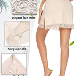 Avidlove Half Slips for Women Underskirt Short Mini Skirt with Floral Lace Trim