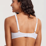 DOBREVA Women's Unlined Balconette Bra Underwire Supportive Plus Size Smooth Scoop Neck White - Unlined 36D