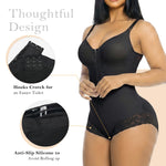 YIANNA Postpartum Fajas Colombianas Moldeadoras Full Body Shapewear Tummy Control for Women Body Shaper Girdles Compression Garment with Side Bust Pad, YA7510-Black-L