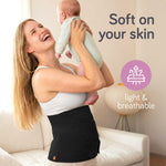 Baby Uma 3-in-1 Postpartum Belly Band - Triple Support Natural & C Section Belly Binder Post Partum, Easy On 'n Off, Lightweight & Breathable Abdominal Binder, Postpartum Essentials