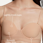 Pepper Bra for AA–B Cups | Strapless Lightly Lined Multiway Underwire Bra for Women with Convertible Straps