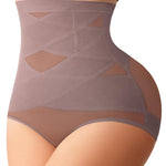 CYDREAM Shapewear for Women Tummy Control Panties High Waisted Butt Lifting Panties Faja Body Shaper (Purple Brown, X-Large)