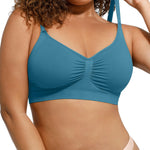 Bralettes for Women Wireless Seamless Bras Soft Comfortable No Underwire Everyday Bras Green XX-Large
