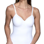 Vanity Fair Women's All Over Smoothing Shapewear for Tummy Control: Tops, Bottoms, Body Suits, Shaping Built-in-Bra Cami - White, Large