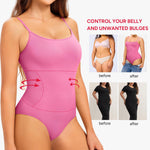 Nebility Shapewear Bodysuits for Women - Tummy Control Square Neck Bodysuit Seamless Full Body Shaper Going Out Top