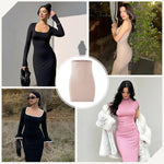 ONEW Shapewear Slips For Under Dress Half Slip Dress Tummy Control Seamless Slip Skirt Body Shaper For Women,Sienna,Medium