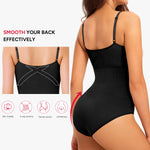 Nebility Shapewear Bodysuits for Women Tummy Control Square Neck Seamless Full Body Shaper Top for Daily Wear Smooths Waist Black Bodysuit