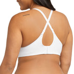 Maidenform Women's Wireless Bra, Pure Comfort Soft Support Wireless Longline Bra, Wirefree Comfortable Lace Bra White
