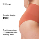SPANX SPANXshape Everyday Shaping Brief - Core Control Shapewear Underwear - Invisible Under Clothes - Seamless Design - Sedona - Medium