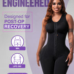 Snatched Body - Women's Stage 1 Faja Colombianas with Bra Shapewear BBL Post Surgery Compression Garment Butt Lifting Black 2XL