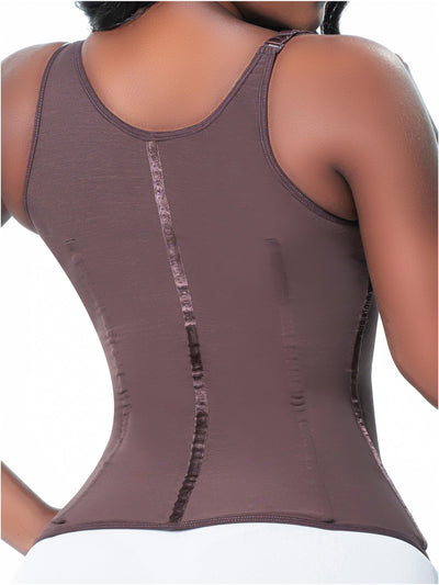 Sonryse O24ZL Fajas Colombianas Reductoras y Moldeadoras Compression Vest Shaper Tummy Tuck Shaper Girdle for Women Chocolate X-Large