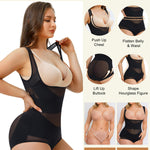 Irisnaya Body Shaper for Women Tummy Control Shapewear Bodysuit Seamless Faja Colombian Butt Lifter Waist Trainer Girdles (Black, Small)