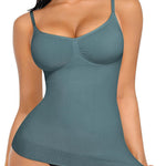 FeelinGirl Womens Tank Top Shapewear Tummy Control Tops Slimming Cami Tank Seamless Compression V Neck Camisole