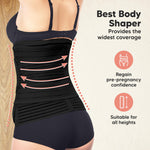 3 in 1 Postpartum Belly Support Recovery Wrap – Postpartum Belly Band, After Birth Brace, Slimming Girdles, Body Shaper Waist Shapewear, Post Surgery Pregnancy Belly Support Band (Midnight Black, M/L)