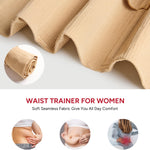 Nebility Waist Trainer for Women Corset Shapewear Tummy Control Segmented Waist Cincher Postpartum Faja Body Shaper with Adjustable Strap(Beige,XXX-Large)