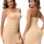 ANNZHIBRA Strapless Shapewear Slip for Women Tummy Control Full Slip