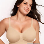 OEAK Bralettes for Women with Support Comfortable Wireless Bras Seamless Bralette No Underwire Bra Cute Everyday Tshirt Bras Nude S