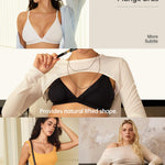 OEAK Womens Comfortable Triangle Bras No Underwire Sexy Plunge Unlined Bralette Pull On Bra Seamless Everyday Tshirt Bras Nude,M