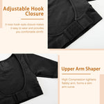 ONEW Upper Arm Shaper Compression Sleeves For Women Faja Post Surgery Slimming Posture Corrector Tops Shapewear，Black，Small