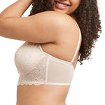 Maidenform Women's Pure Comfort Wireless Lace Longline Bralette, Lightly Lined Convertible Bra