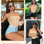 Irisnaya Strapless Shapewear Bodysuit for Women - Tummy Control body suit Tube Top seamless thong bodysuit