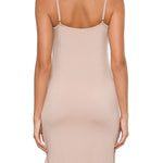 Malist Women Full Slip Crewneck Adjustable Spaghetti Strap Cami Under Dress Nude Medium